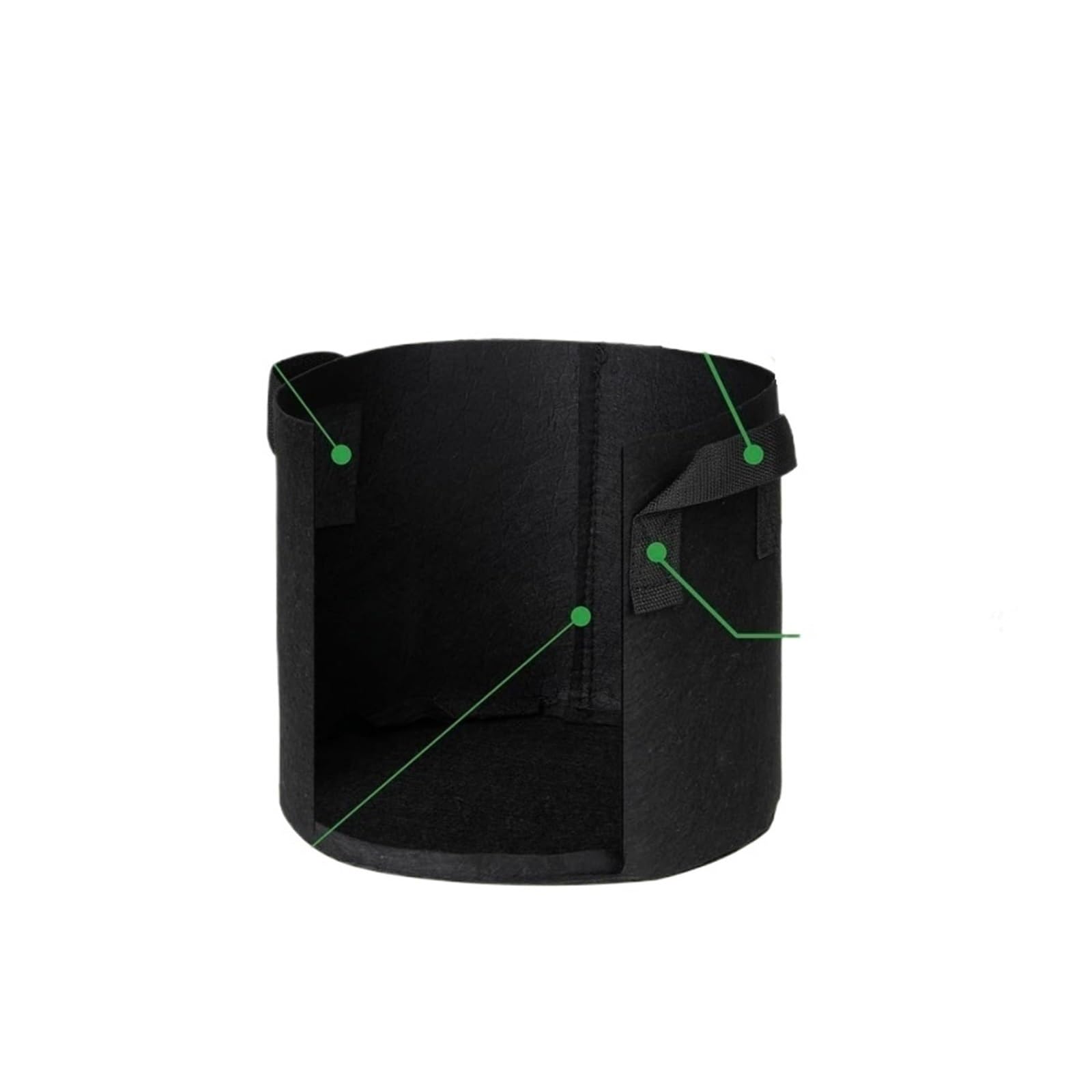 5 Bolsas de Cultivo Grandes Tela no Tejida 30 a 100 galones con Asas. Macetas Resistentes for Plantas, árboles frutales y hortalizas(75 Gallon)