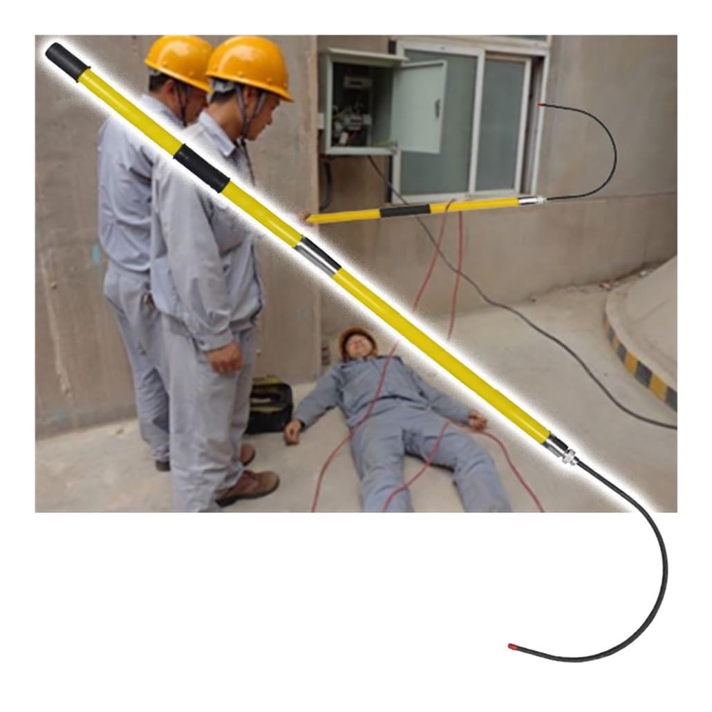 Gancho de rescate aislado de alto voltaje 220 kV y pértiga de seguridad para electricistas