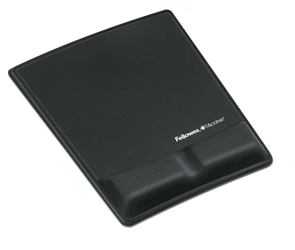 Fellowes Health-​V Fabrik Repose-​Poignet avec Tapis de Souris Noir
