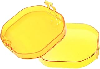 2PCS Amber 3" LED Pod Light Covers – PC Lens Protective Covers for 3 Inch Offroad Cube Lights, Driving Fog Lamps & Work Pods – Yellow Lens for Better Visibility in Fog, Rain & Dust