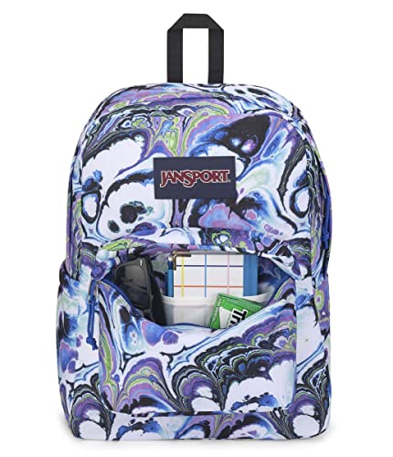 Image of JanSport Superbreak Backpack - Durable, Lightweight Premium Backpack, Marble Mood Blue Iolite