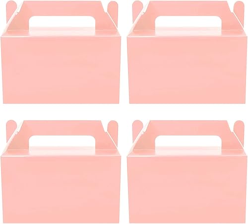 Oletx 50 cajas de regalo rosadas a dos aguas, caja pequeña de regalo de fiesta de 5.9 pulgadas, caja de golosinas, caja de dulces para el día de San