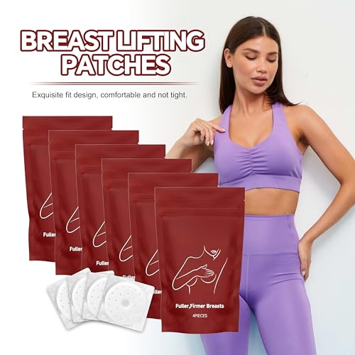 Patches Cherry Glam Breast- Natural Lift SupportNatural Breast Enhancement Solution Designed Specifically for Women 40+ (*6-pack Cherry Glam, 12 Week Supply)