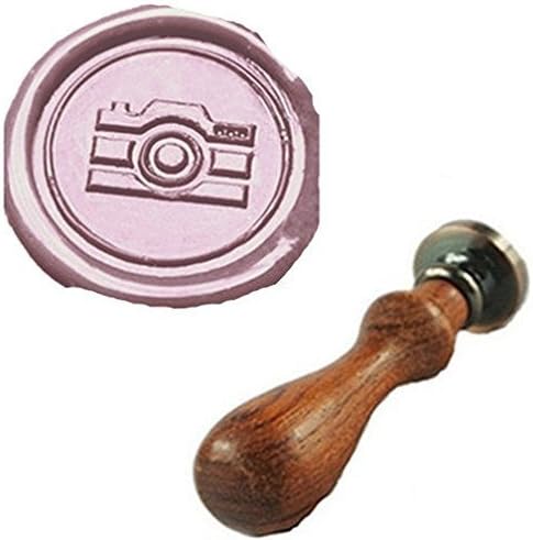 MDLG Sello de cera para cámara vintage, adorno de sello de boda, tarjeta de invitación de caracol, paquete de regalo, paquete de vino, gran idea de