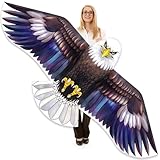 Mint's Colorful Life Bald Eagle Kite for Adults and Kids, Huge Kite with 78' Wingspan Easy to Fly Single Line Kite for Beach Trip