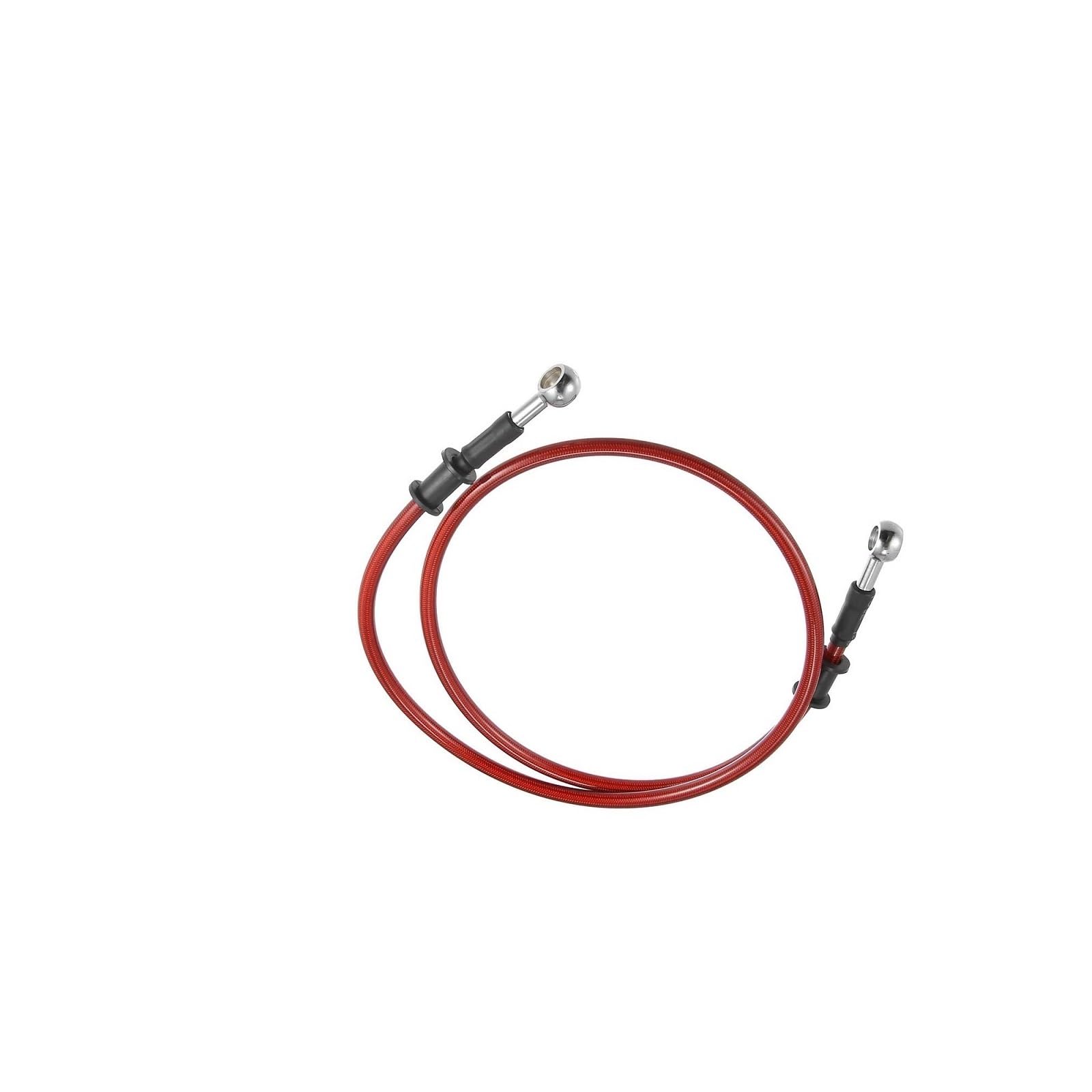 Ksxzw Black- Silver Motorbike Part 100Cm Length 0° 10Mm Inner Diameter Motorcycle Hydraulic Brake Line Oil Hose Pipe Stainless Steel Braided Cable