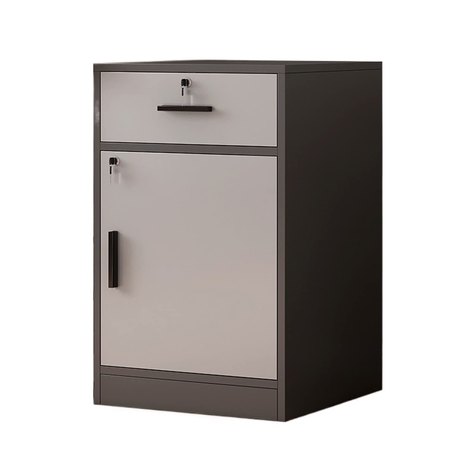 Aioneer Office File Cabinet With Lock And Drawers Floor Storage Cabinet For Data And Filing Office Cabinet-Grey