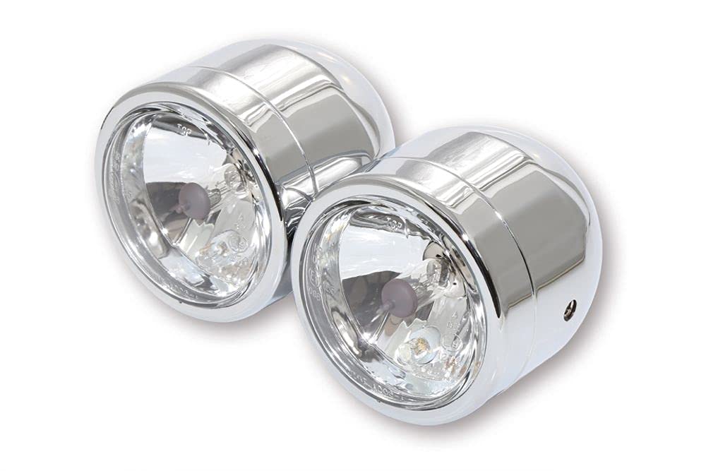 SHIN YO Doble foco cromado, 2x H4 55/60 (Chrome)