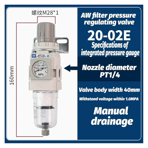Filtre vanne de réduction de pression AW20-02E pour air comprimé stable - 3