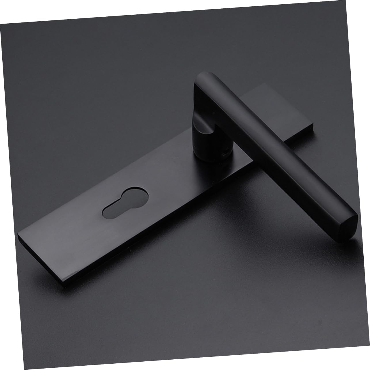 European Style Door Lock Ergonomic Black Latch for Bathroom Bedroom Easy Installation Secure Design Labor-Saving Knob