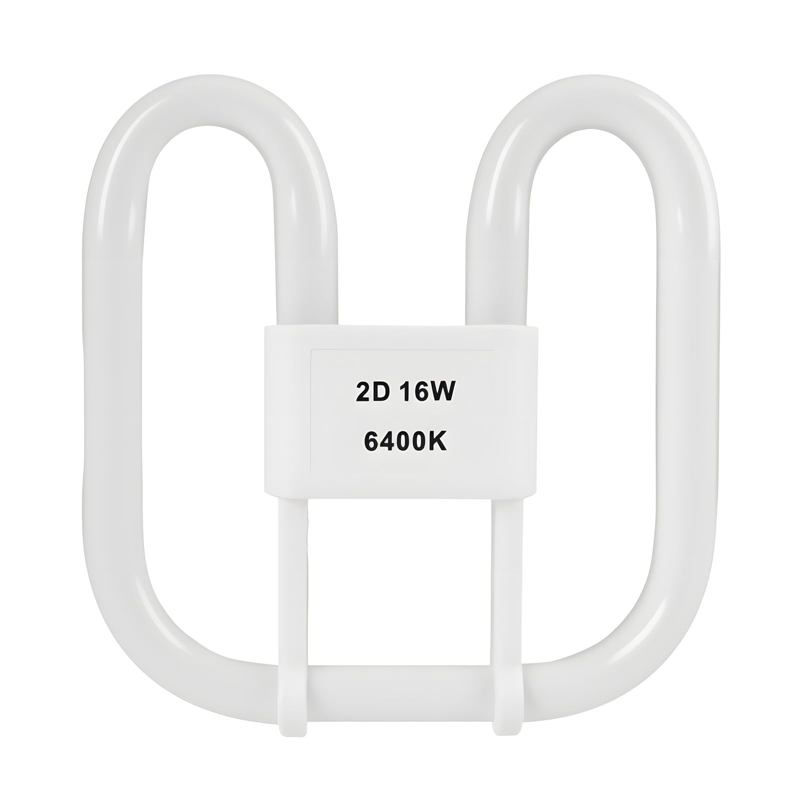 PaYuanRaoTi 16W 2D Square 4-Pin GR8 Compact Fluorescent Lamp 6500 K Cool White, Butterfly Bulb AC 220-240 V for Bathroom Ceiling Light and Kitchen Fixtures, Energy Efficient
