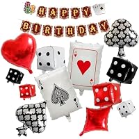 Juego de decoraciones de fiesta temática de casino de 13 piezas,