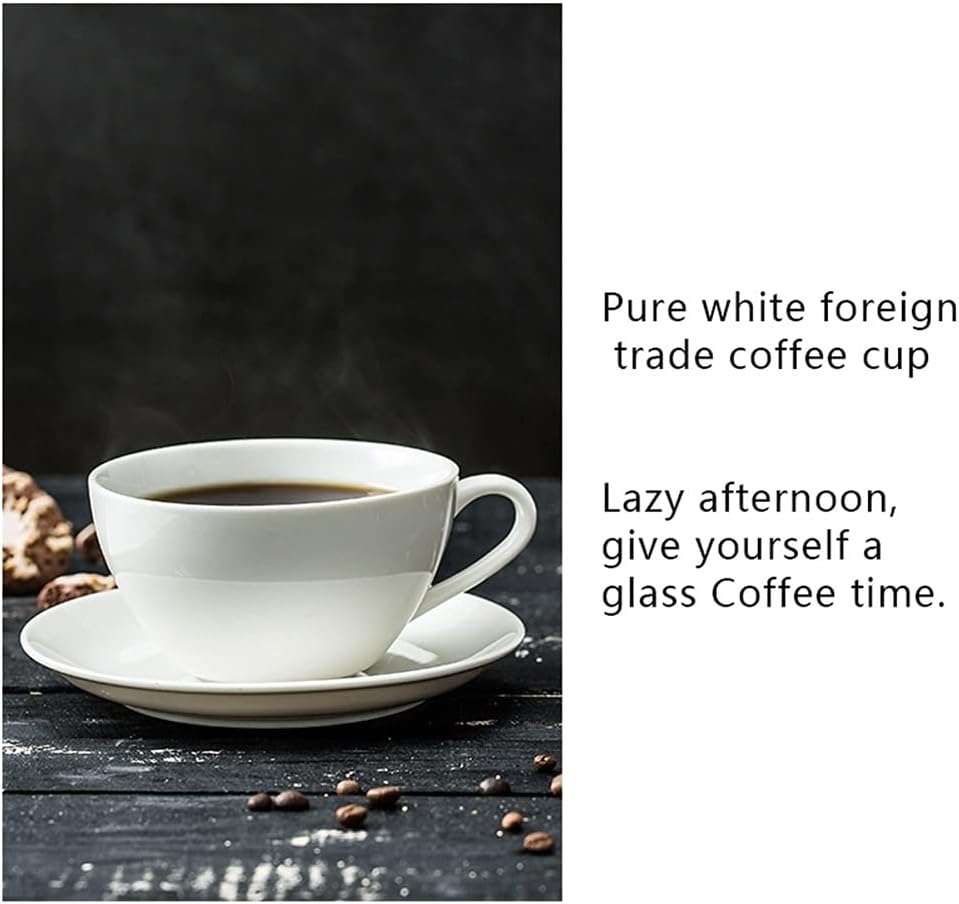 Simple Modern Ceramic Coffee Cups and Saucer, Unbreakable Cappuccino Mugs Latte Cups Teacups Breakfast Pineapple Tea Cup Smoothie Cups Drinking Glasses with Handle for Cappuccino, 13.52oz/400ml D