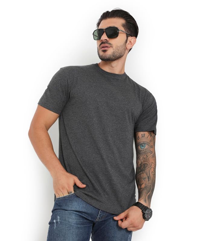 Image of Rivolta Men's Solid Regular Fit T-Shirt