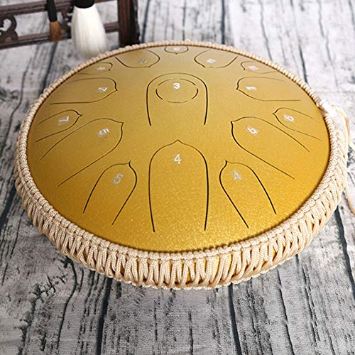 YYDS New Steel Tongue Drum 15 Notes14 Inch, Hand Drum Percussion Instrumen for Beginners and Music Lovers Exquisite Professional Instrument Kit - Thumbnail 4