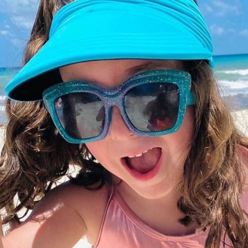 Sombrero de sol de bebé para playa en nailon azul cielo 5