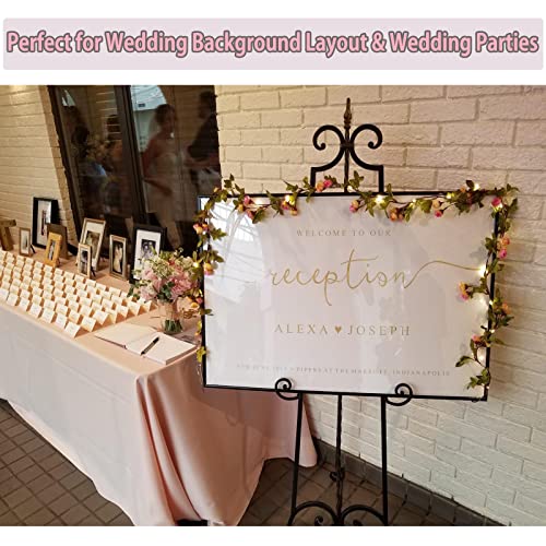 Fielegen 20Led 7.2Ft Artificial Flower Rose Vine String Lights, Battery Powered Rose Flower Garland Plant Fairy Light For Valentine's, Wedding Bedroom Party Garden Indoor Decoration Craft Art Decor #TOP3