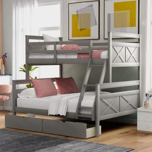 Mera Twin Over Full Bunk Bed in a room setting, showing its functional design.