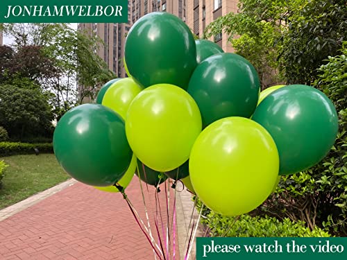 Image of Jonhamwelbor Lime Green Balloons 100pcs 12inch Light Green Neon Fruit Green Latex Party Balloons for Birthday Baby Shower Decorations