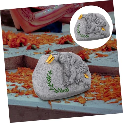 Pot de fleurs tombe chien POPETPOP en résine anti-gel extérieur - 5