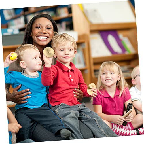 Milisten 10 pares de pratos de dança para adultos com alça de sino para crianças, sinos musicais de