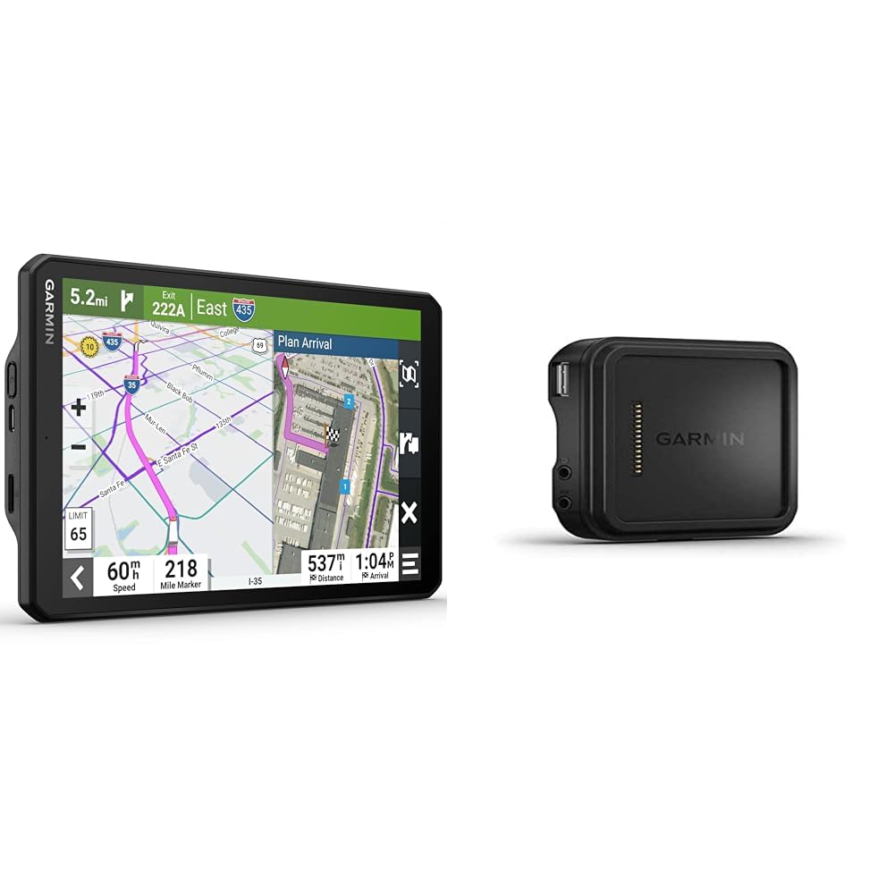 Garmin dēzl LGV 810 MT-D EU – LKW-Navigationsgerät mit 8“ (20,3 cm) & Magnetische Halterung mit Stromversorgung, Videoeingang LGV800/1000