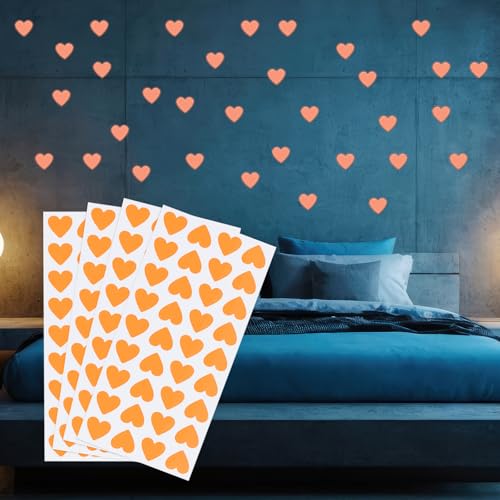 PATIKIL 144 Piezas Stickers Corazón Brillan en Oscuridad miniatura 1