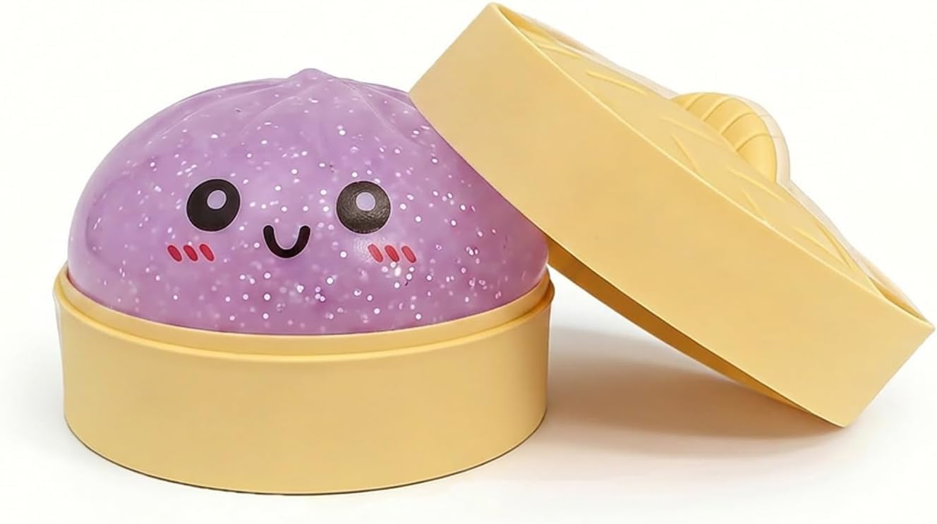 Mystery Dumplings Squishy Dumpling Squishy Toys Squishy Bao Dumpling Sensory Fidget Toy with Plastic Steamer Box — image 1