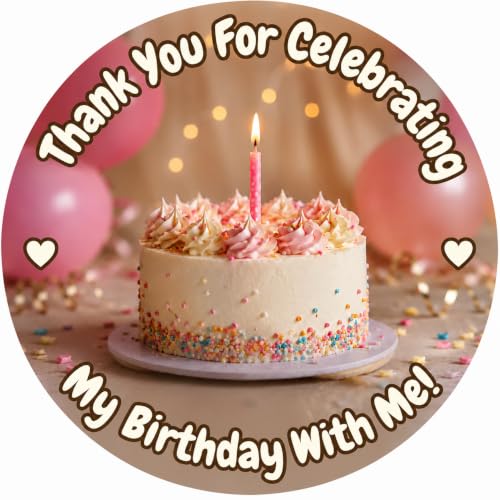 120 Personalised Stickers Labels Custom Stickers Circle 37 mm Logo Stickers Personalised Make Your Own Stickers for Birthday Party Bags Thank You Reward