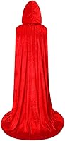 Vista 3 de Bata unisex con capucha de longitud completa, capa larga de terciopelo, disfraz de cosplay