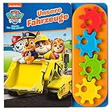  PAW Patrol - Unsere Fahrzeuge - Interaktives Pappbilderbuch mit 4 Zahnrädern und 5 Geräuschen für Kinder ab 3 Jahren