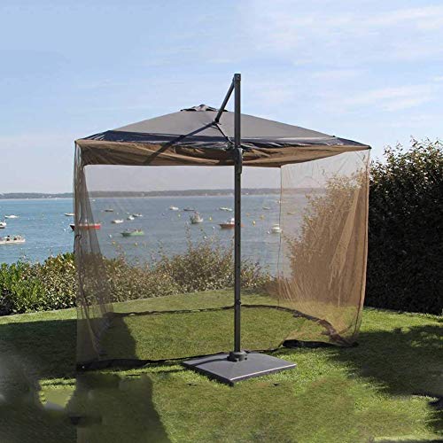Hspoup Outdoor 9/10FT Outdoor Umbrella Table Screen Mosquito Bug Insect Net Mesh Garden,Black