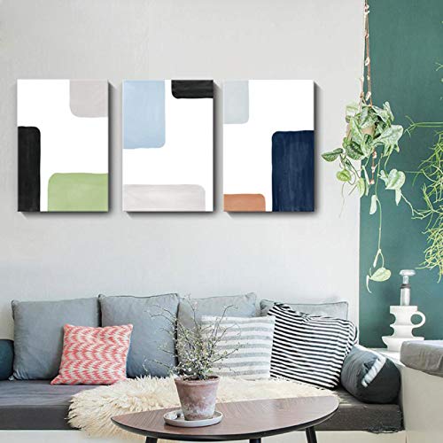 Peinture photos pour salon décor à la maison triptyque abstrait coloré 50x70cm