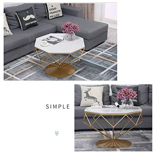 Table d'angle à petite échelle en marbre blanc pour petit salon
