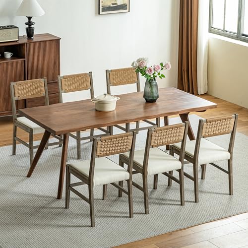 VDNEND Wooden Dining Chairs Set of 6, Modern Mid Century