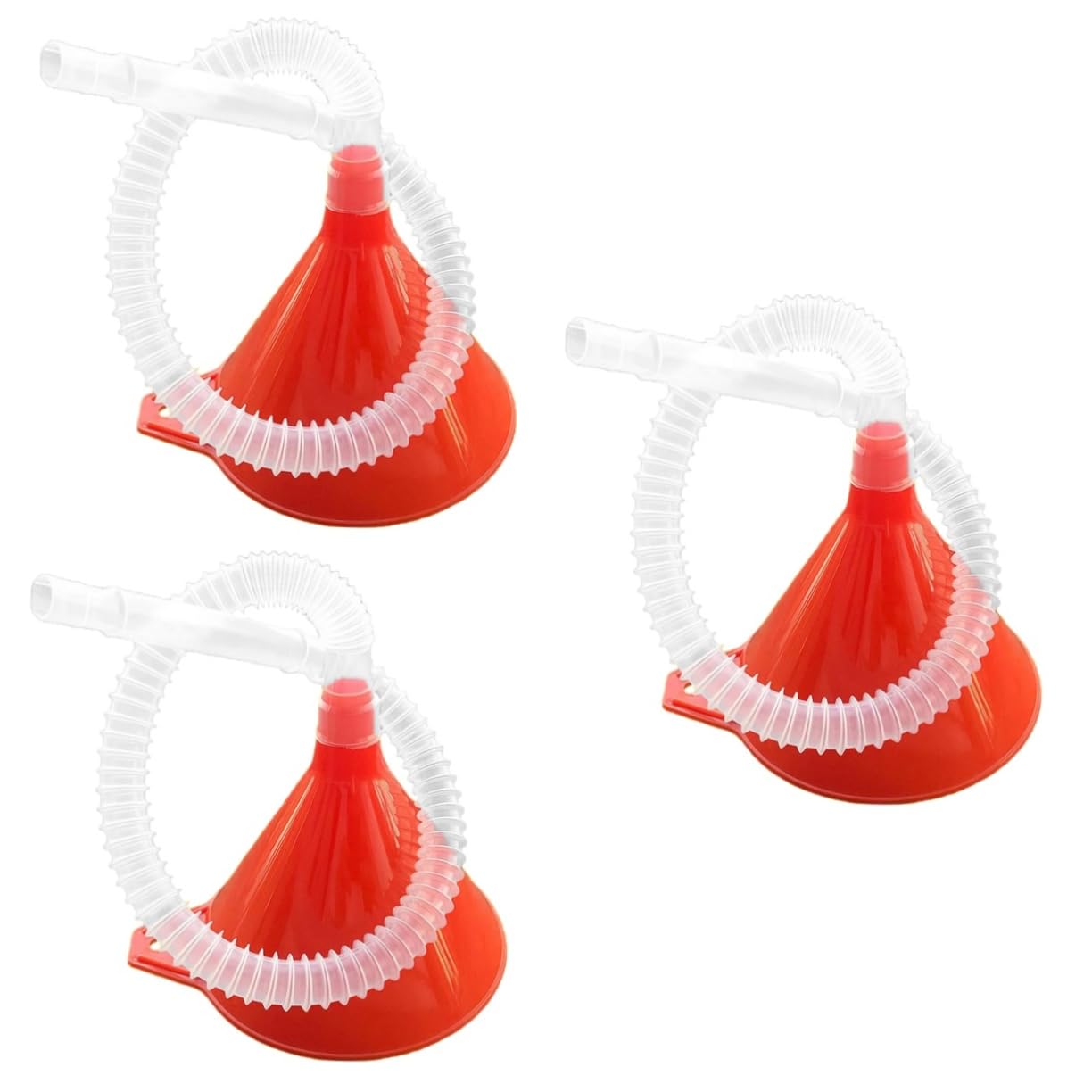 SOLUSTRE 6piezas Embudo De Tubo Flexible Para Llenado De Combustible y Líquidos Vehículos y Hogar