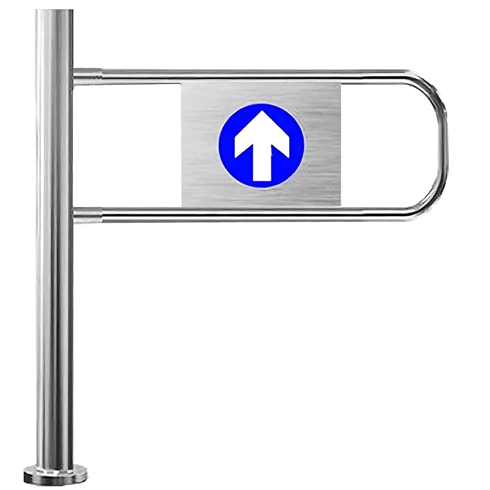 Stainless Steel Warehouse Pedestrian Gate Door, Supermarket Entrance Swing Turnstile, Stainless Steel, for Supermarket Entrances and Warehouse Pedestrian Passage(50x100cm,Left)