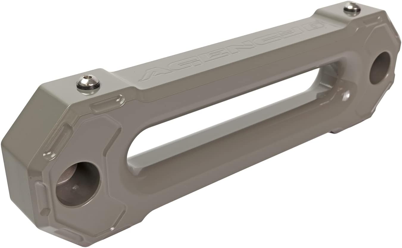 Agency 6 Hawse Fairlead - 1.5" Thick (10" Hole spacing) - Billet Aluminum Fairlead for Synthetic Winch Line, Stainless Hardware Included - Made in The USA (Earth Grey)