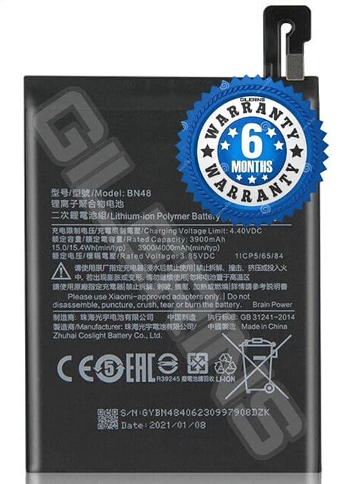 Image of Original BN48 Battery for Redmi Note 6 Pro /Note 6 / M1806E7TG / M1806E7TH / M1806E7TI / Battery with 6 Month Warranty** (CC96)