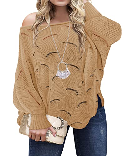 Image of RITERA Women Plus Size Soft-Touch Sweaters Casual Lightweight Crewneck Soft Knit Oversized Pullover Loose Fit Fall Jumper Top
