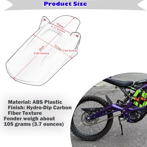 Sur Ron Rear Cushion Fender, ABS Plastic Shock Fender by YolieraArt - Used condition - Image 4