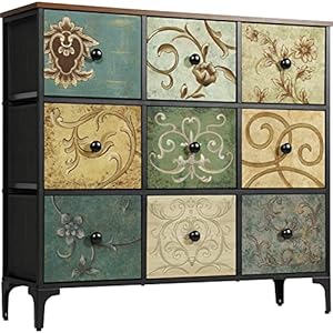 AOPSEN Dresser with 9 Drawers, Tall...