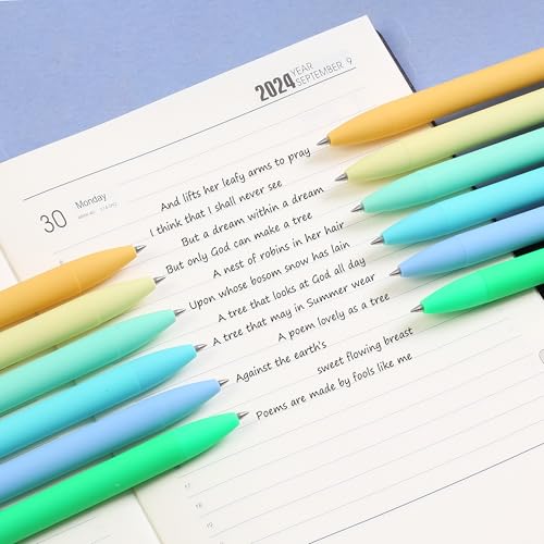 Image of Mr. Pen- Retractable Gel Pens, 12 Pack, Black Ink, Fresh Color Barrels | Fine Point 0.5mm, Fast Dry, Smooth Writing, Cute Pens for Drawing, Writing Planner and School Supplies
