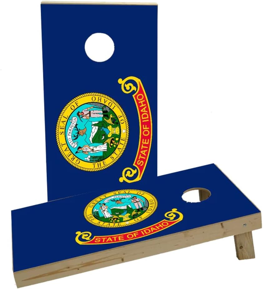 Idaho State Flag Custom Cornhole Board Game Set