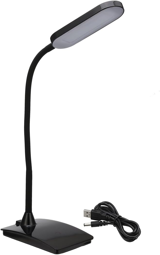 FX-002A 5W Desk Lamp 3 Level Brightness White Light DC 5V 1A USB Powered Black (id: c8b 1d3 49c 15e 340