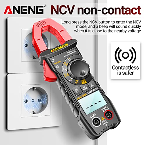 Qican Alicate amperímetro digital Qican CM82 6000 contagens Medidor universal True RMS NCV 600 V DC/