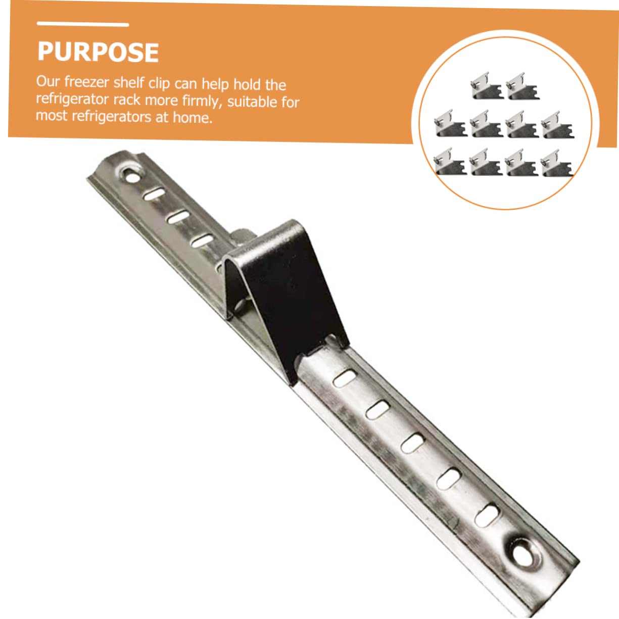 FIXOSHEE Freezer Grid Support Rack – Stainless Steel Shelf Clips & Ladder Bars For Refrigerator Organization