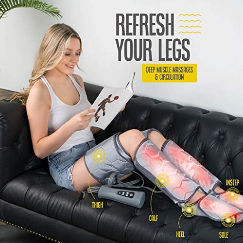 Medical King Leg Massager For Circulation With Heat Compression Foot Leg Massager For Relaxation Calf, Thigh Massager Reliefs Pain #TOP1