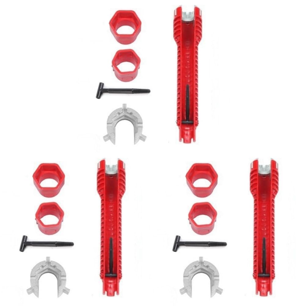 Littimoon 3 Sets Multifunctional Faucet Wrench Tool for Bathroom Plumbing Repair Sink Repair Wrench