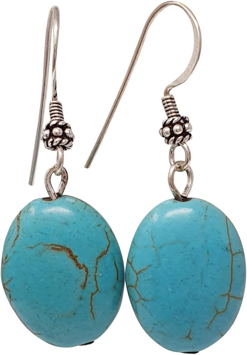 Stunning Handmade Natural Gemstone Earrings for Women Made with Sterling Silver | Women's Dangle Drop Beaded Earrings